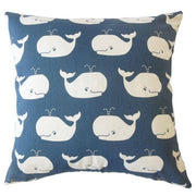 Laibah Throw Pillow: Navy White / 20" x 20"