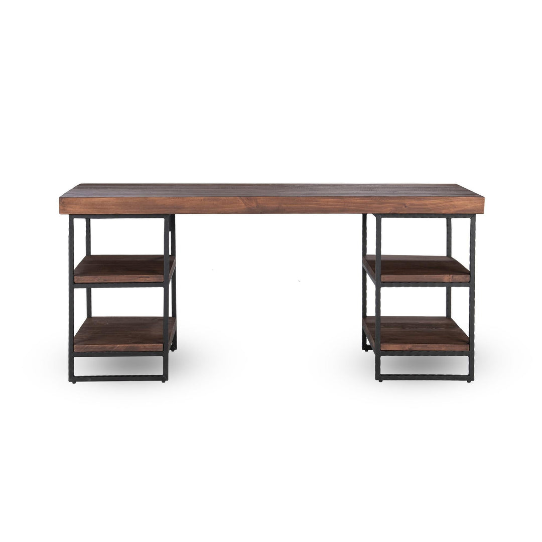 Morella - Iron Desk - Dark Brown