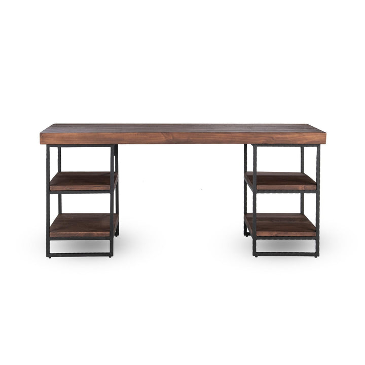 Morella - Iron Desk - Dark Brown