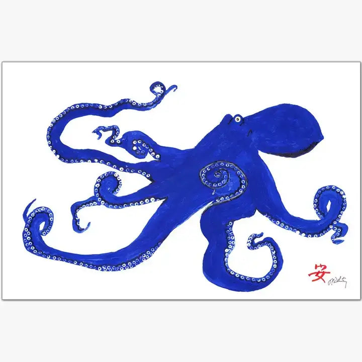 Octopus Handmade Placemat | Coastal Table Decor: Set of 12