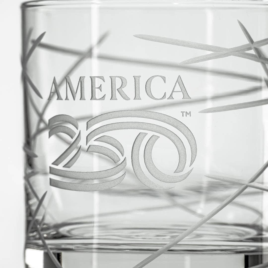 America250™ Longitude 10oz On the Rocks Whiskey Glass | Set of 12