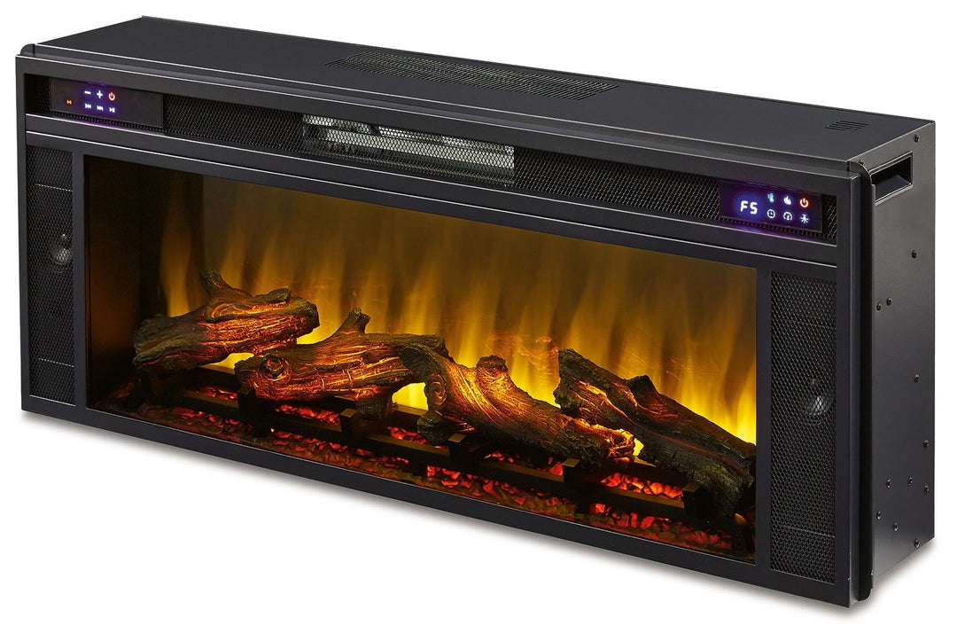 Entertainment Accessories - Black - Fireplace Insert - Rectangular