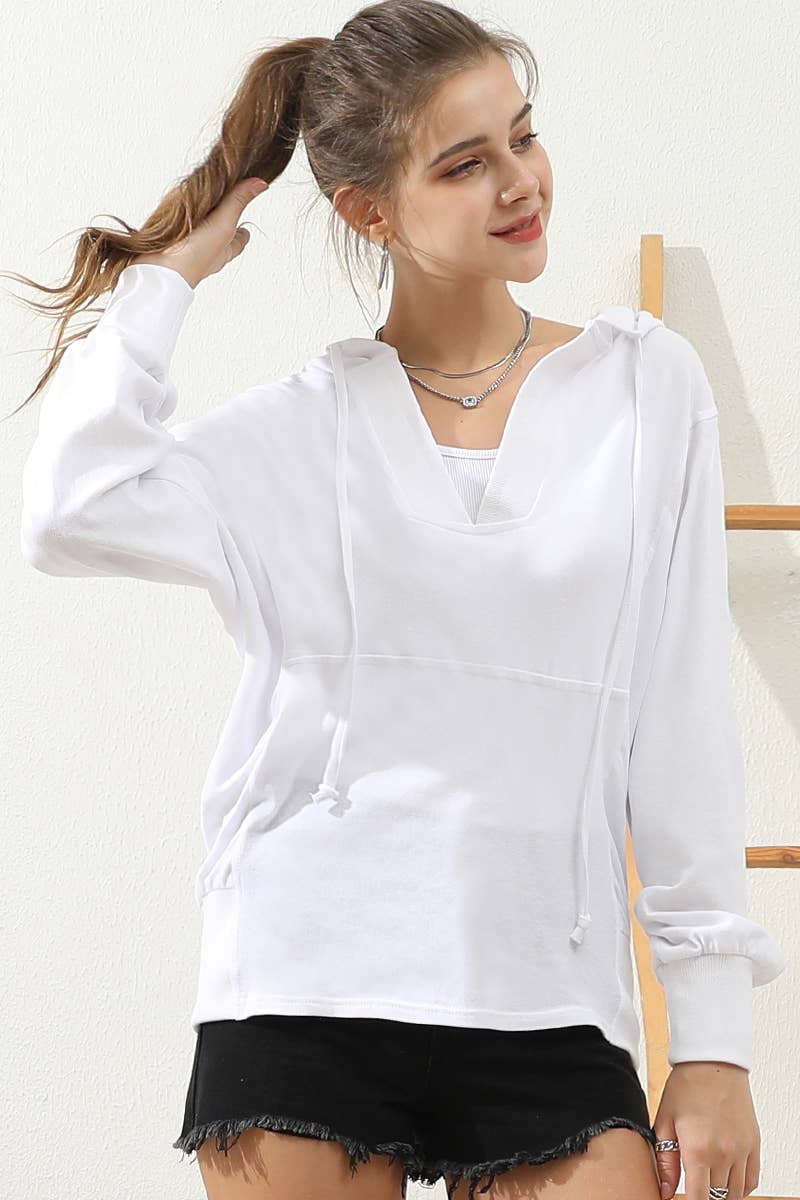CWTTL1451_Basic Lightweight Pullover Hoodie Sweatshirt: AQUA / (L) 1