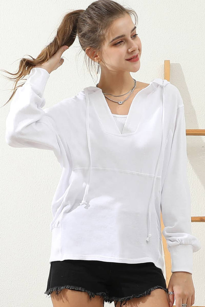 CWTTL1451_Basic Lightweight Pullover Hoodie Sweatshirt: AQUA / (L) 1