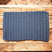 966 The "Original" Handcrafted Woven Maine Lobster Rope Door Mat, Solid Color Selections: Navy #805 / Small 18" x 30"