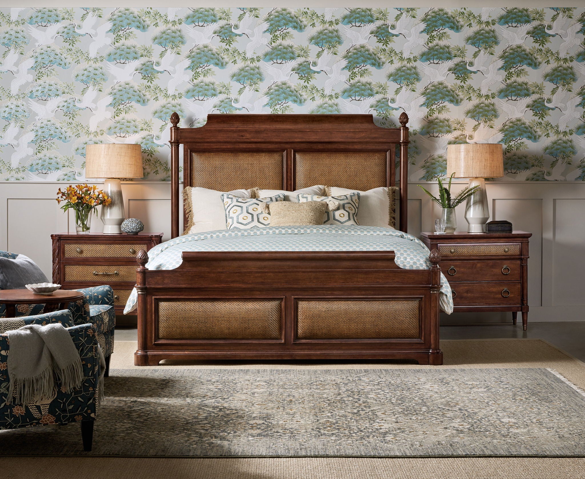 Charleston - Three-Drawer Metal Nightstand - Dark Brown