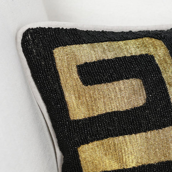 Radiant Oasis - 12" x 16" Dala Pillow - Black / Gold