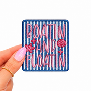 Boatin And Floatin Summer Striped Embroidery Patch 