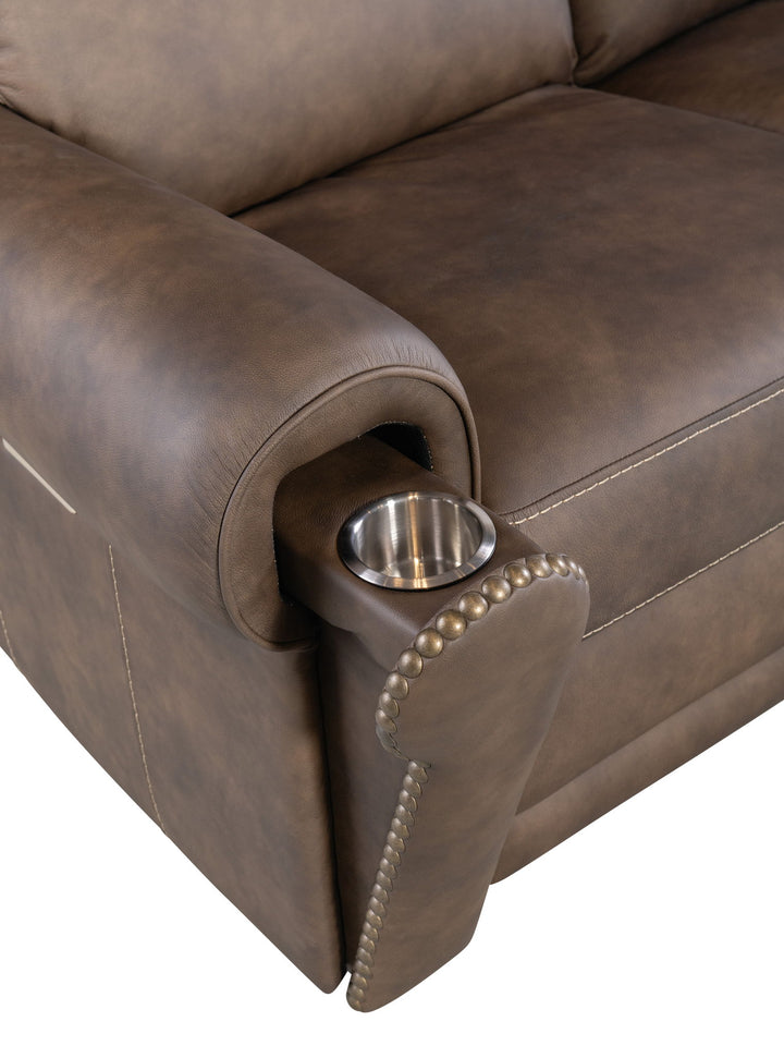Duncan - Power Loveseat With Power Headrest & Lumbar - Dark Brown