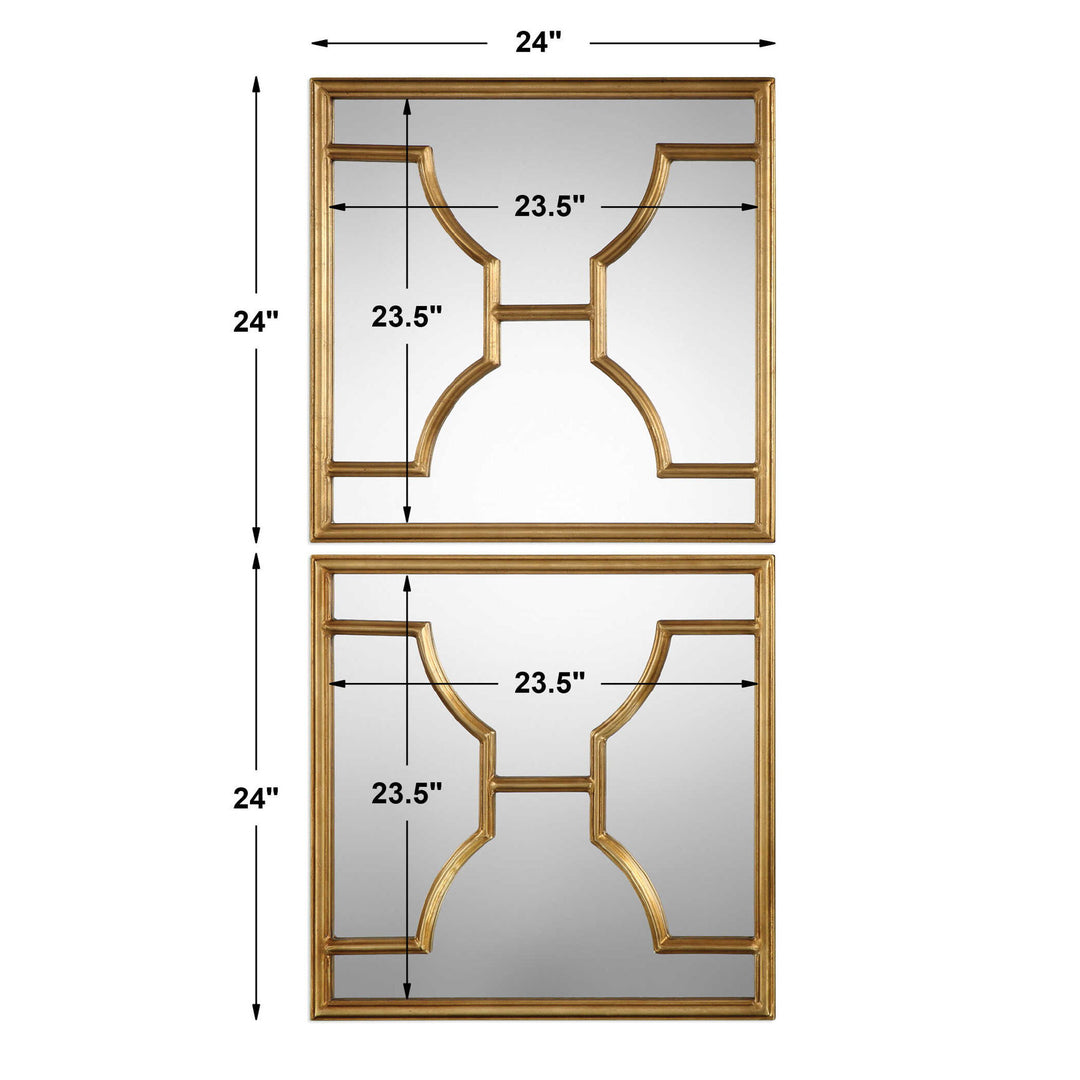 Misa - Square Mirrors (Set of 2) - Gold
