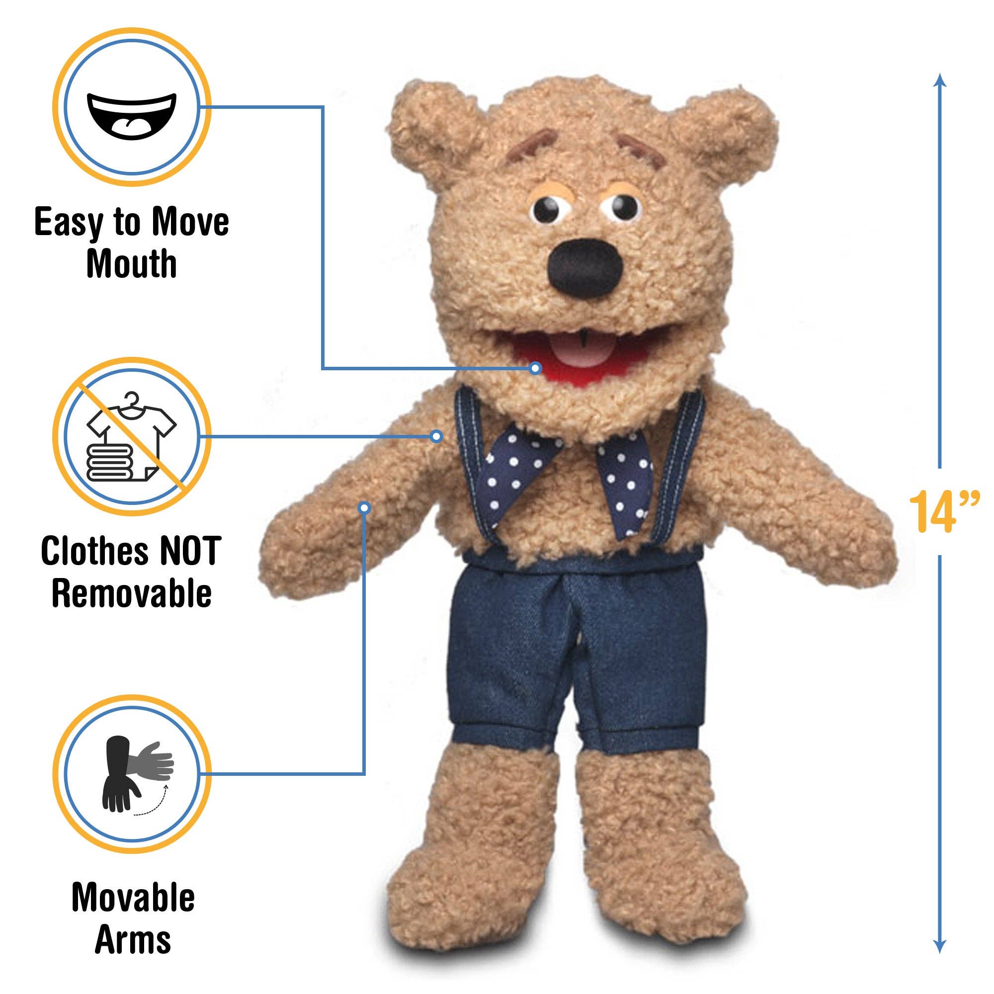Silly Puppets Teddy Bear (14")