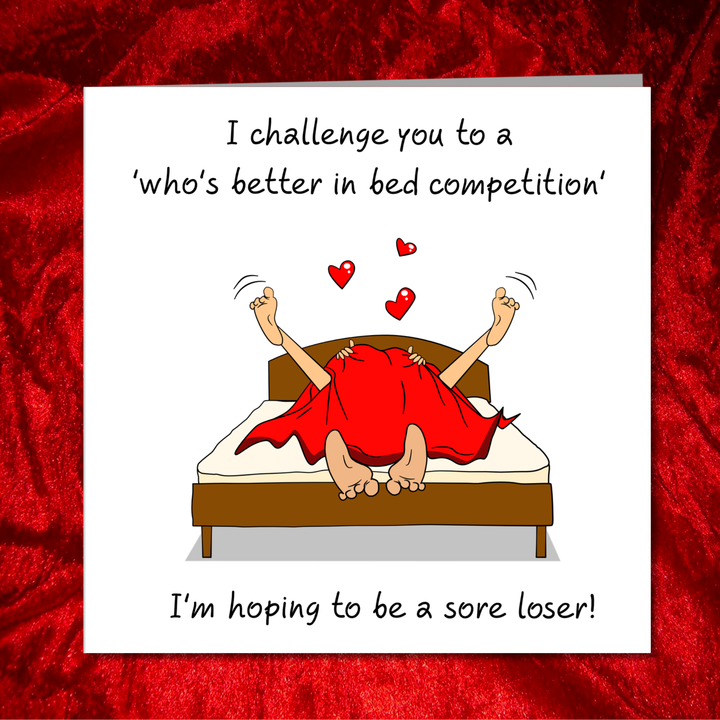 Sexy Rude Card for boyfriend, girlfriend, husband or wife - Birthday, Anniversary, Valentines Day - Funny naughty cheeky card. Humorous adult sex risque