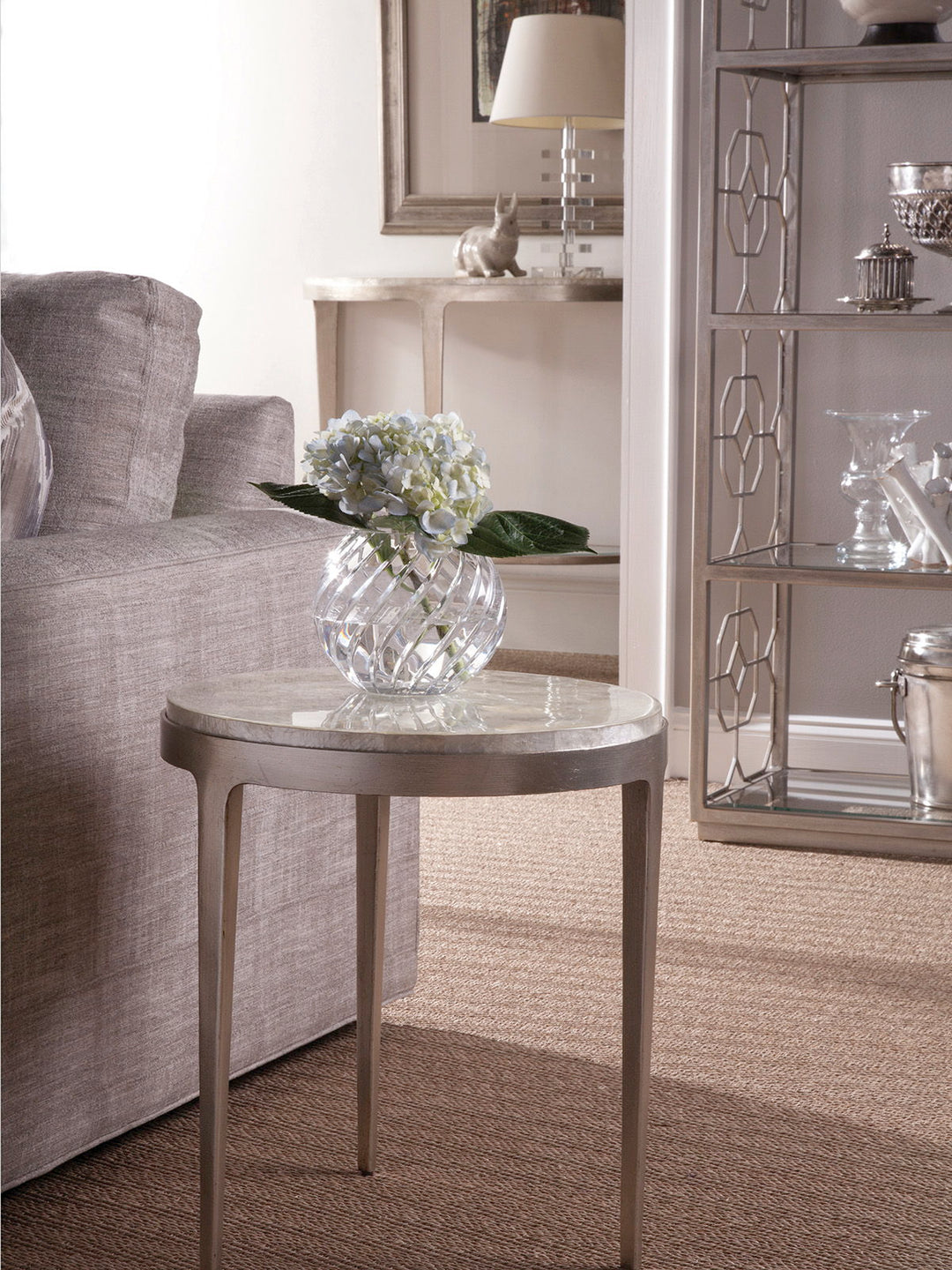 Signature Designs - Gravitas Round Spot Table - Pearl Silver