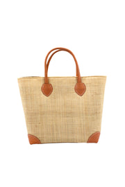Augustine Straw Basket Bag - Three Sizes: Natural / Large
