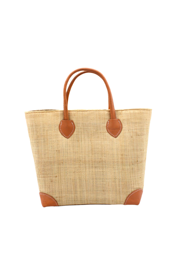 Augustine Straw Basket Bag - Three Sizes: Natural / Large