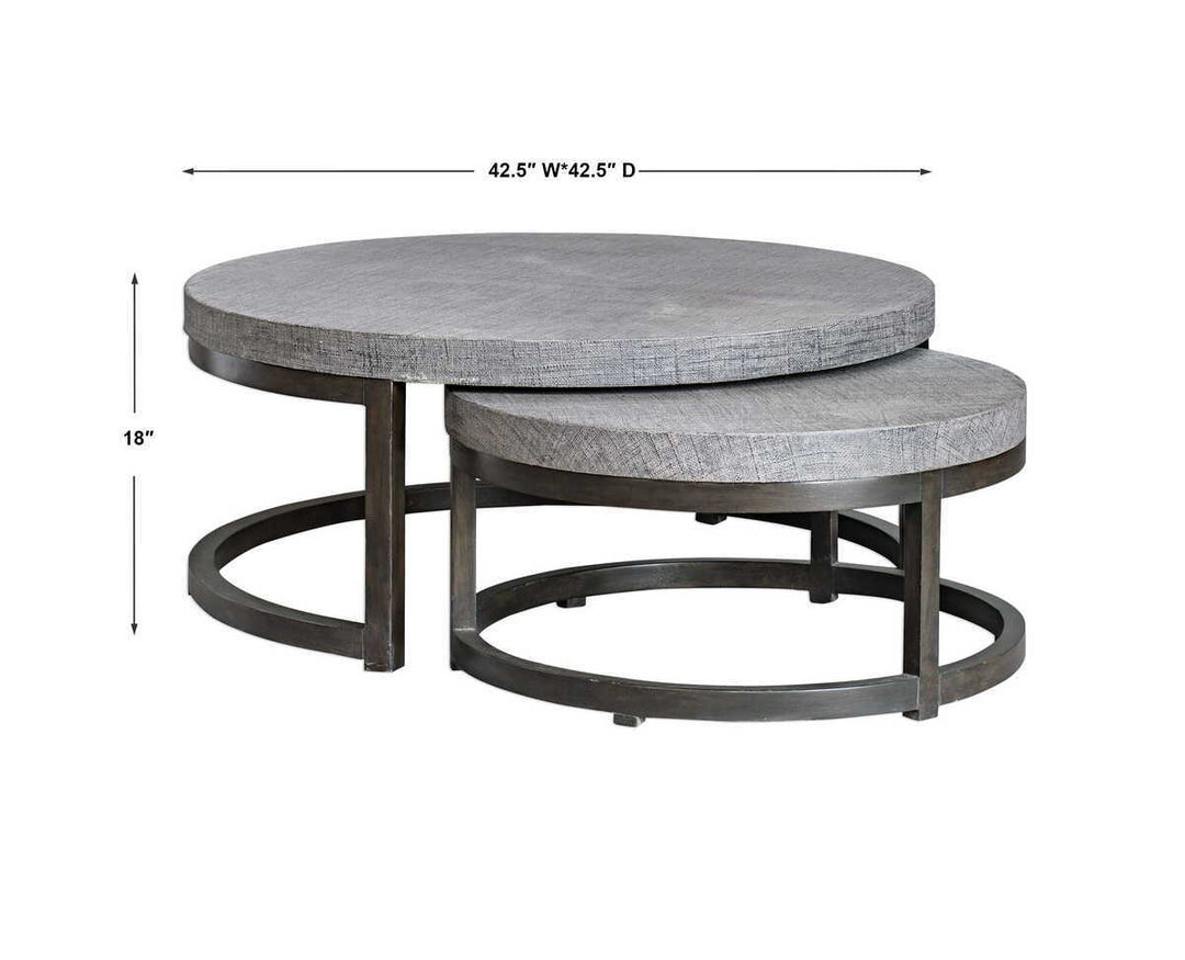 Aiyara - Nesting Tables (Set of 2) - Gray