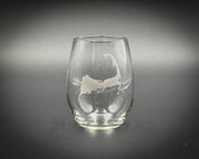 Cape Cod - 15 oz Stemless Wine Glass