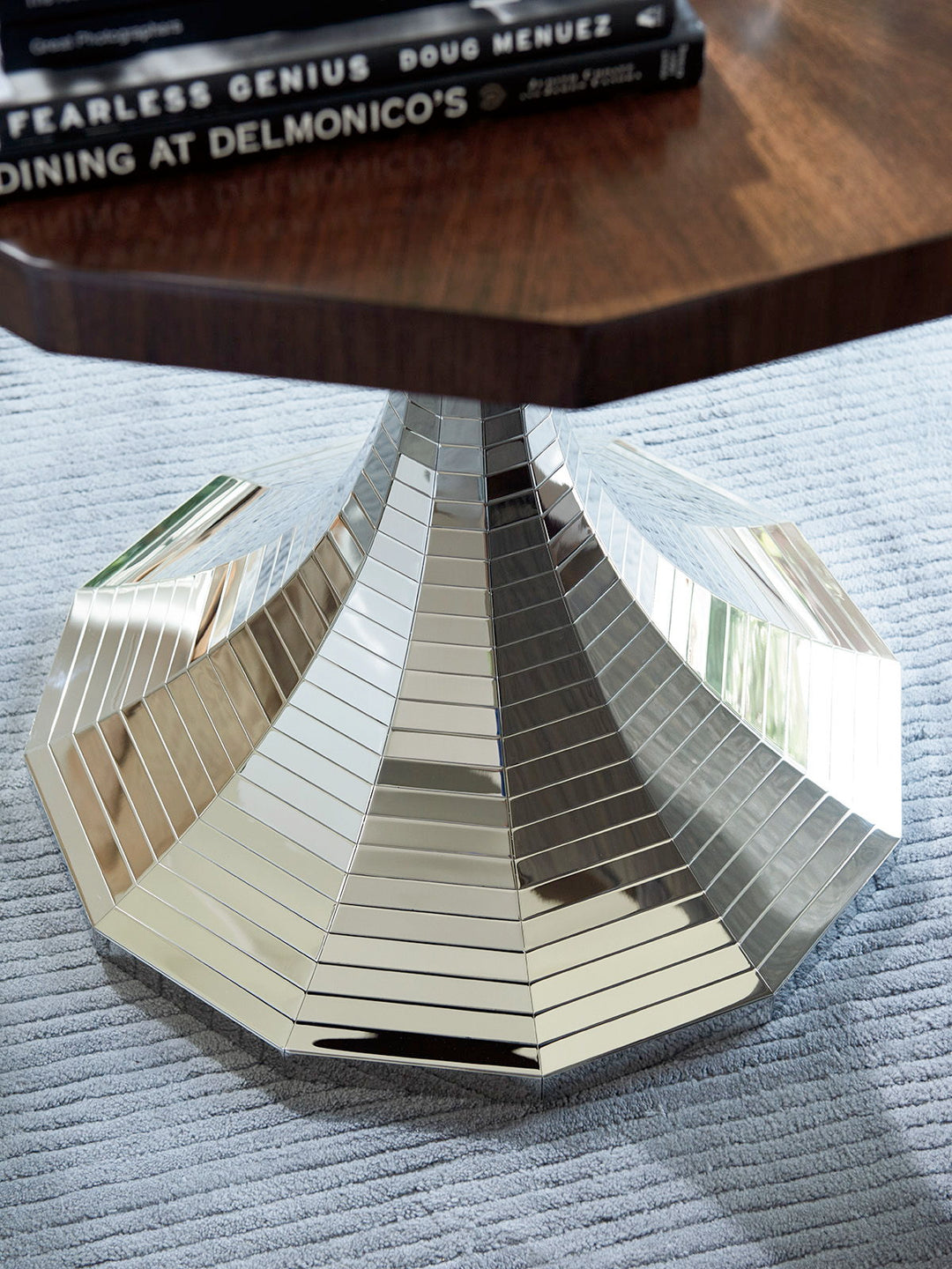 Macarthur Park - Hermosa Center Table - Pearl Silver