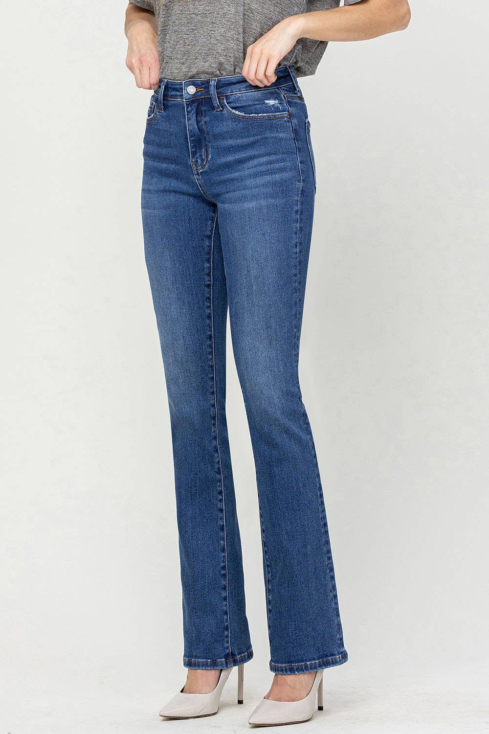 HIGH RISE BOOTCUT JEANS V3205: SHINING / 25