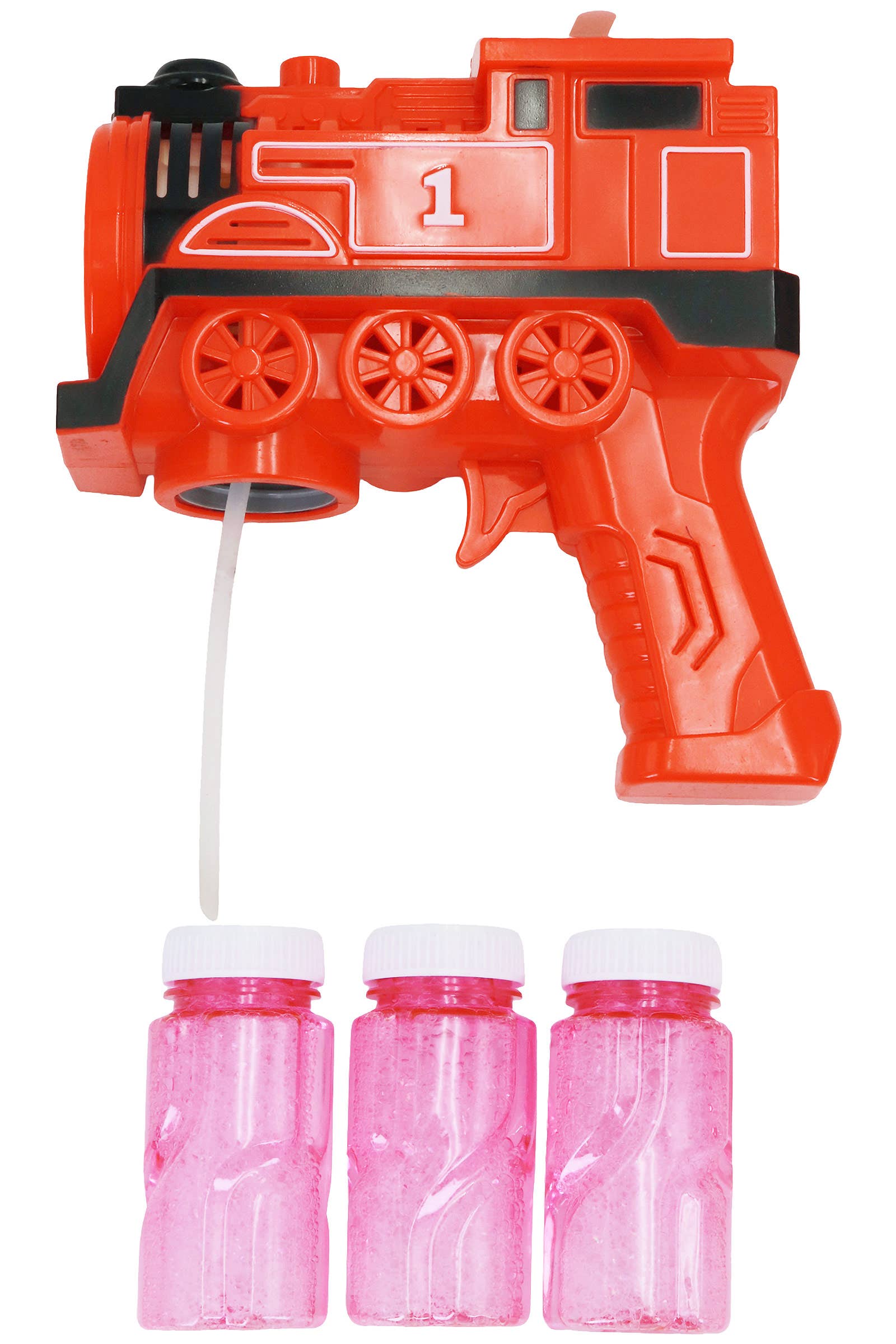 Colorful Train Car LED Light-Up Bubble Gun