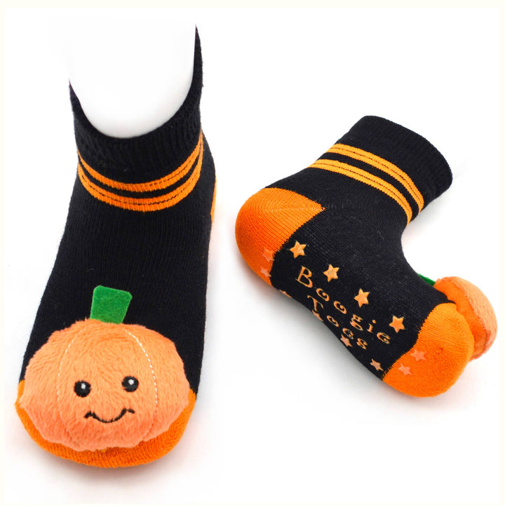 Pumpkin Halloween Boogie Toes Rattle Socks: 1 - 2 Y