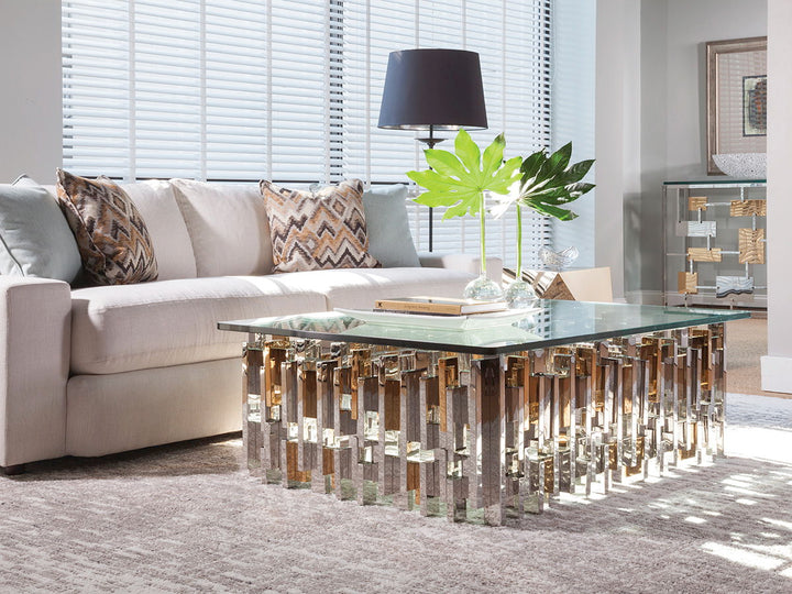 Signature Designs - Cityscape Rectangular Cocktail Table - Pearl Silver