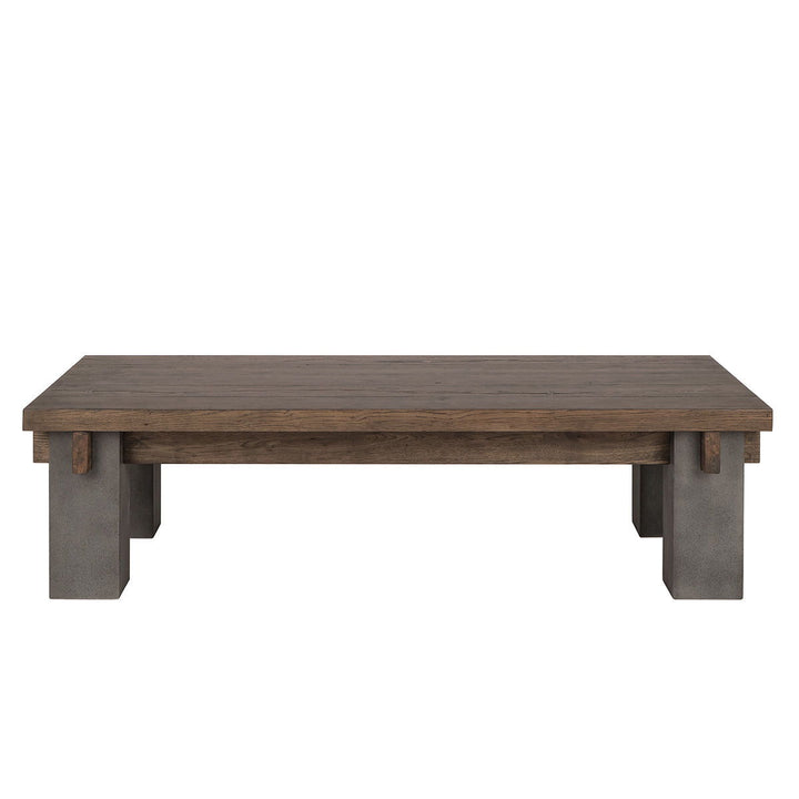 Dallas - Solid Wood Rectangle Coffee Table - Brown