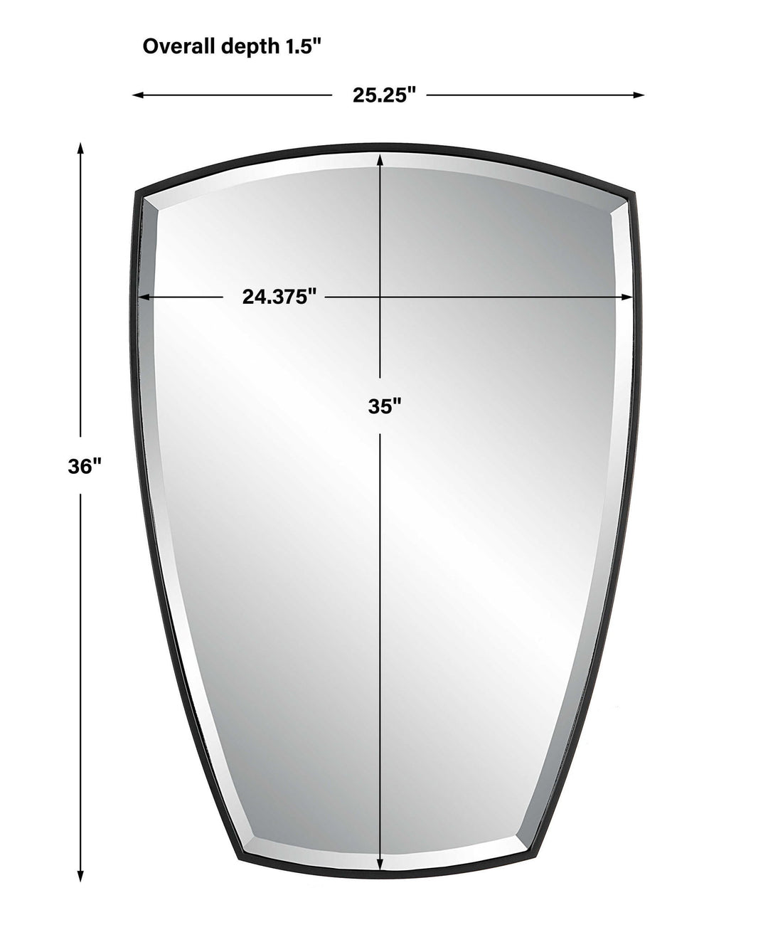 Crest - Curved Iron Mirror