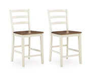 Brinfern - Barstool (Set of 2) - Brown / Antique White