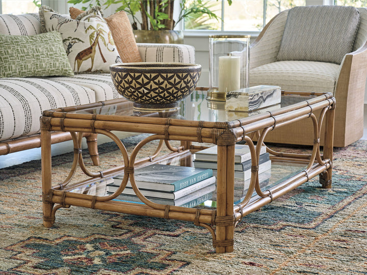 Key Biscayne - Deering Bay Rectangular Cocktail Table - Light Brown
