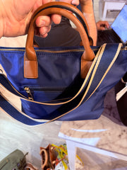 WINNIE SATCHEL- NAVY/BROWN