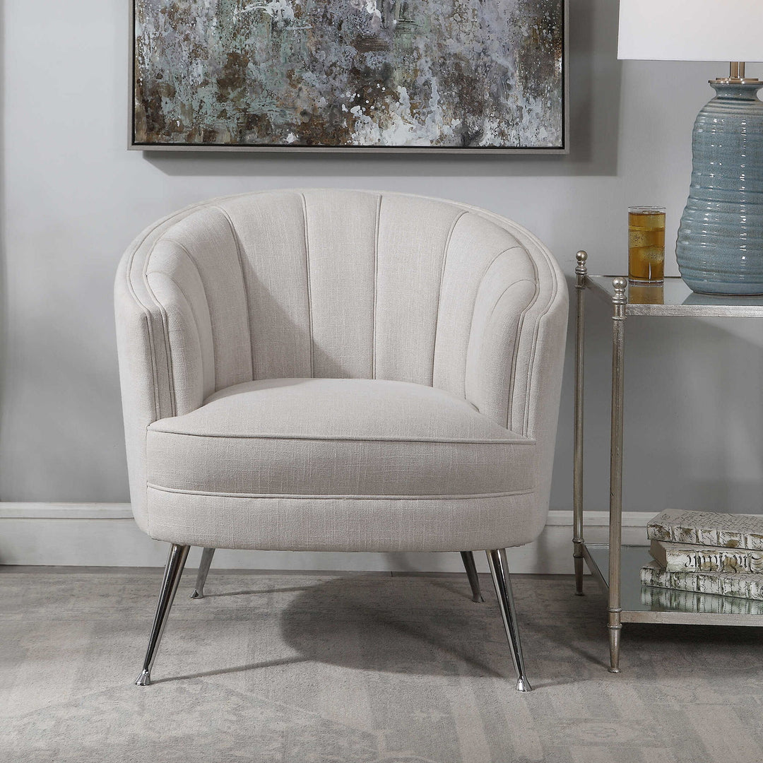 Janie - Mid-Century Accent Chair - White