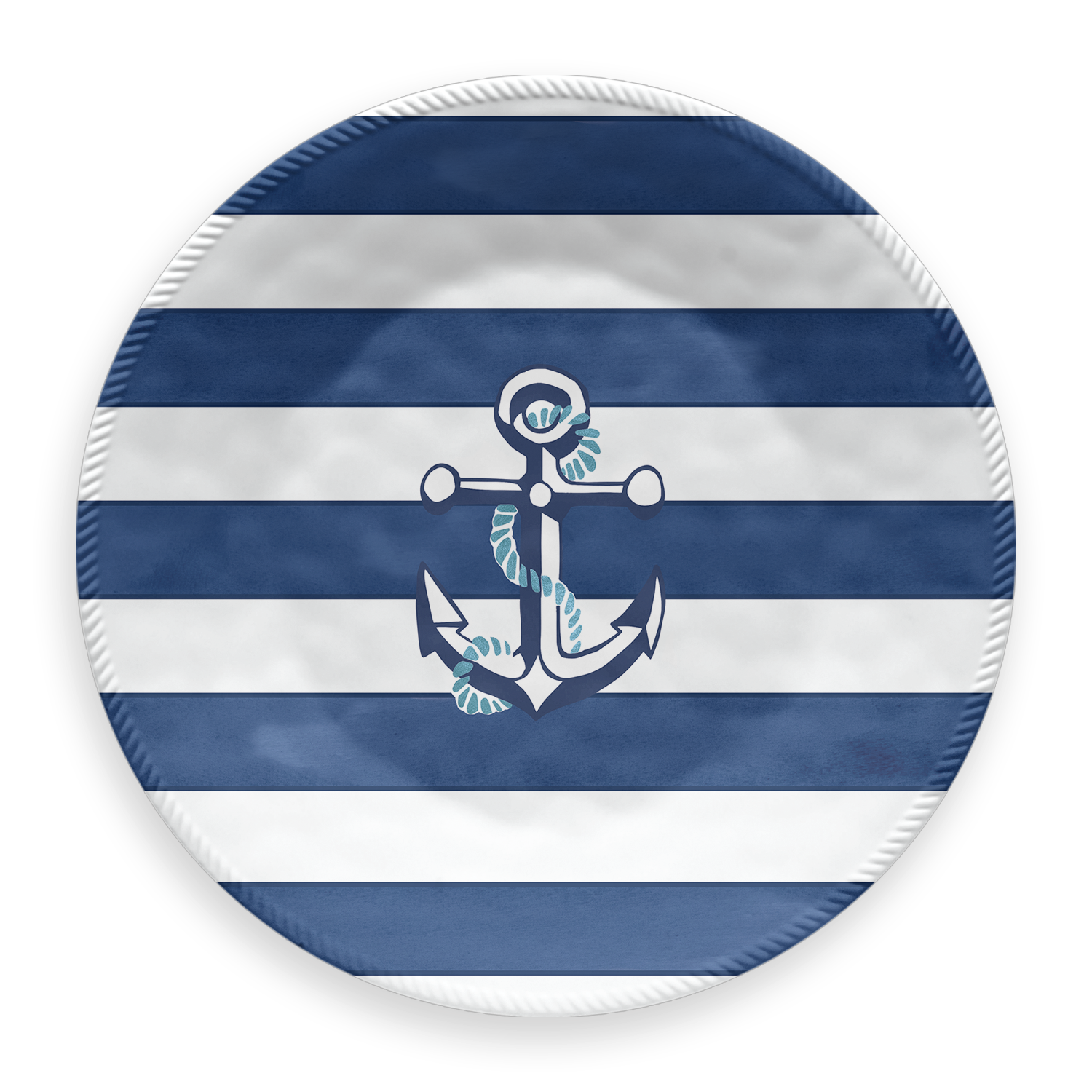 Nautical Anchor Dinnerware,100% Melamine,BPA free,Food Safe: Dinner Plate, 10.5"