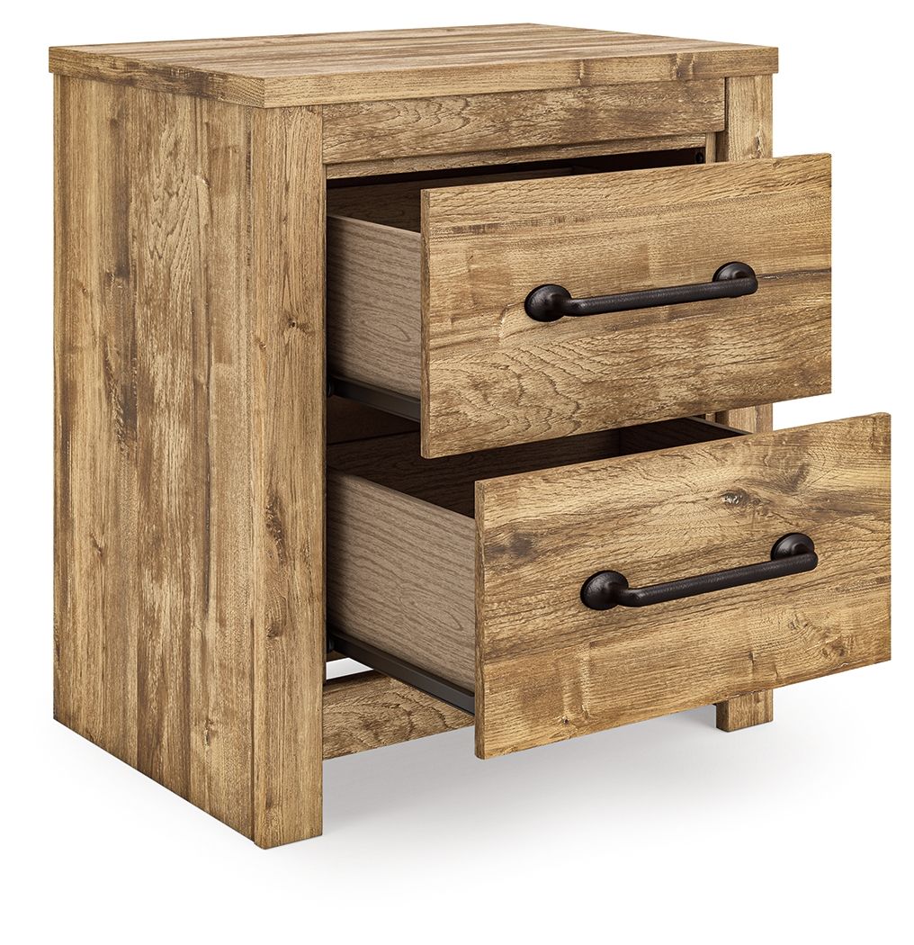 Maystonna - Two Drawer Night Stand - Brown
