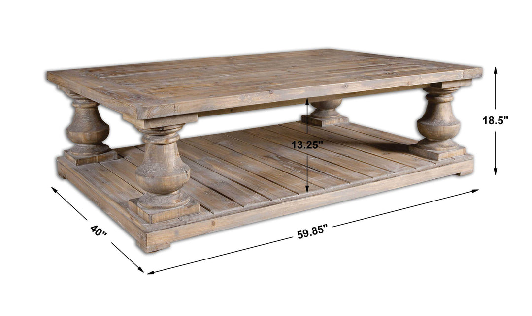 Stratford - Rustic Cocktail Table - Light Brown