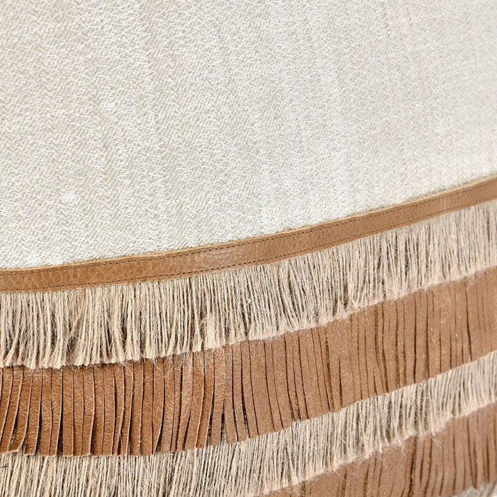 Timeless - TL Casa Leather Pillow - Chestnut/ Natural