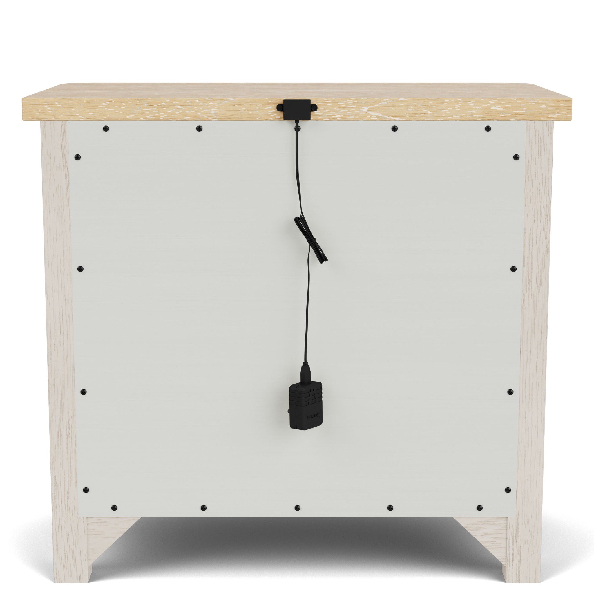 Glenndale - Two Drawer Nightstand - Aged White / Wheat