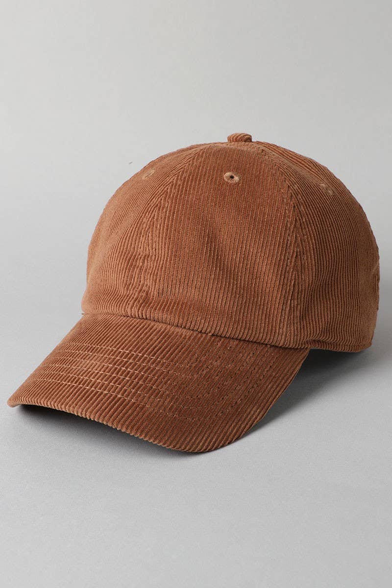 Corduroy Adjustable Cotton Baseball Cap Dad Hat
