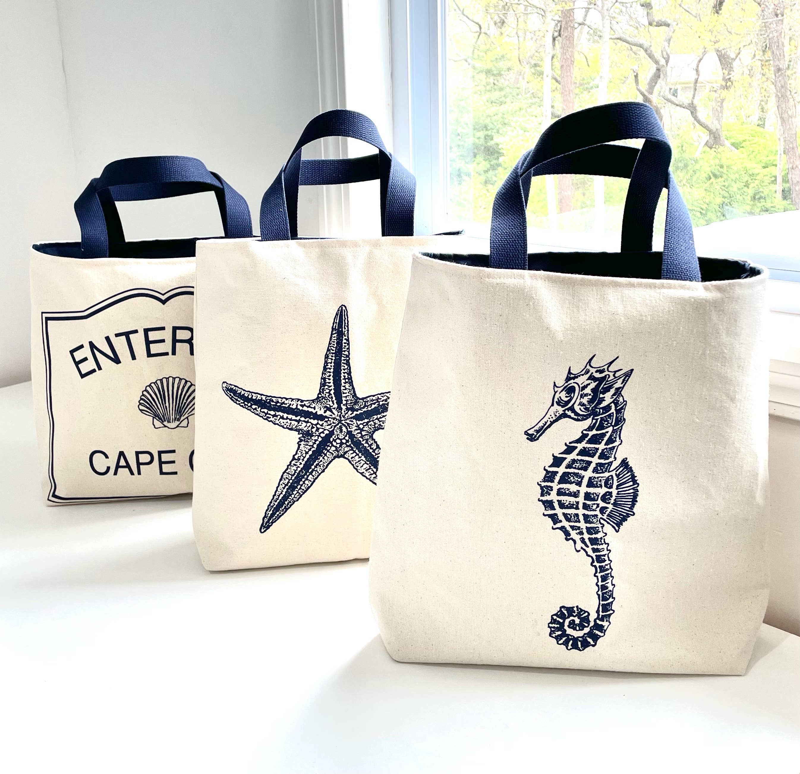 Nautical tote bags: Large / Entering Cape Cod