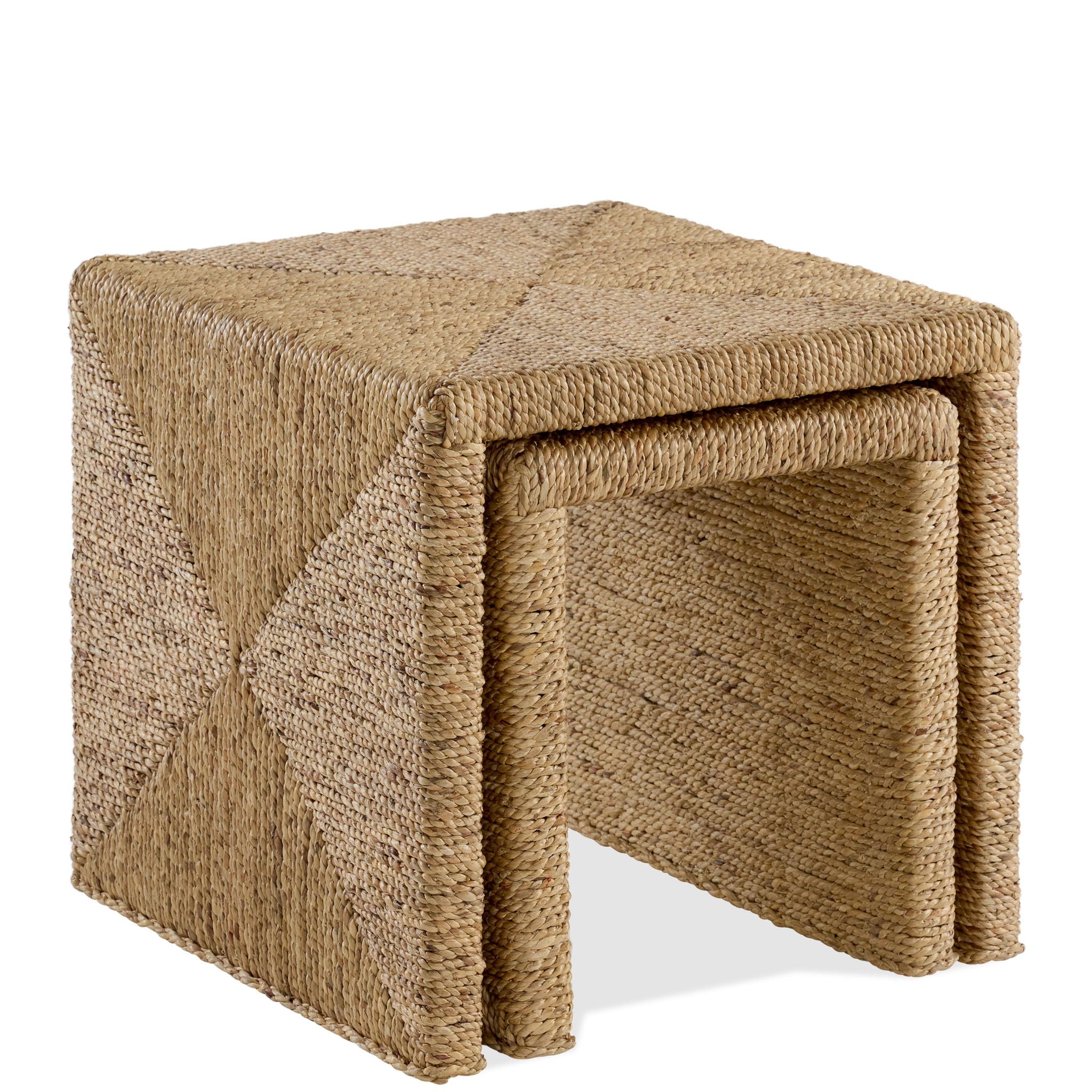 Rosalie - Woven Nesting Tables - Light Brown