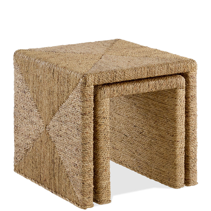 Rosalie - Woven Nesting Tables - Light Brown