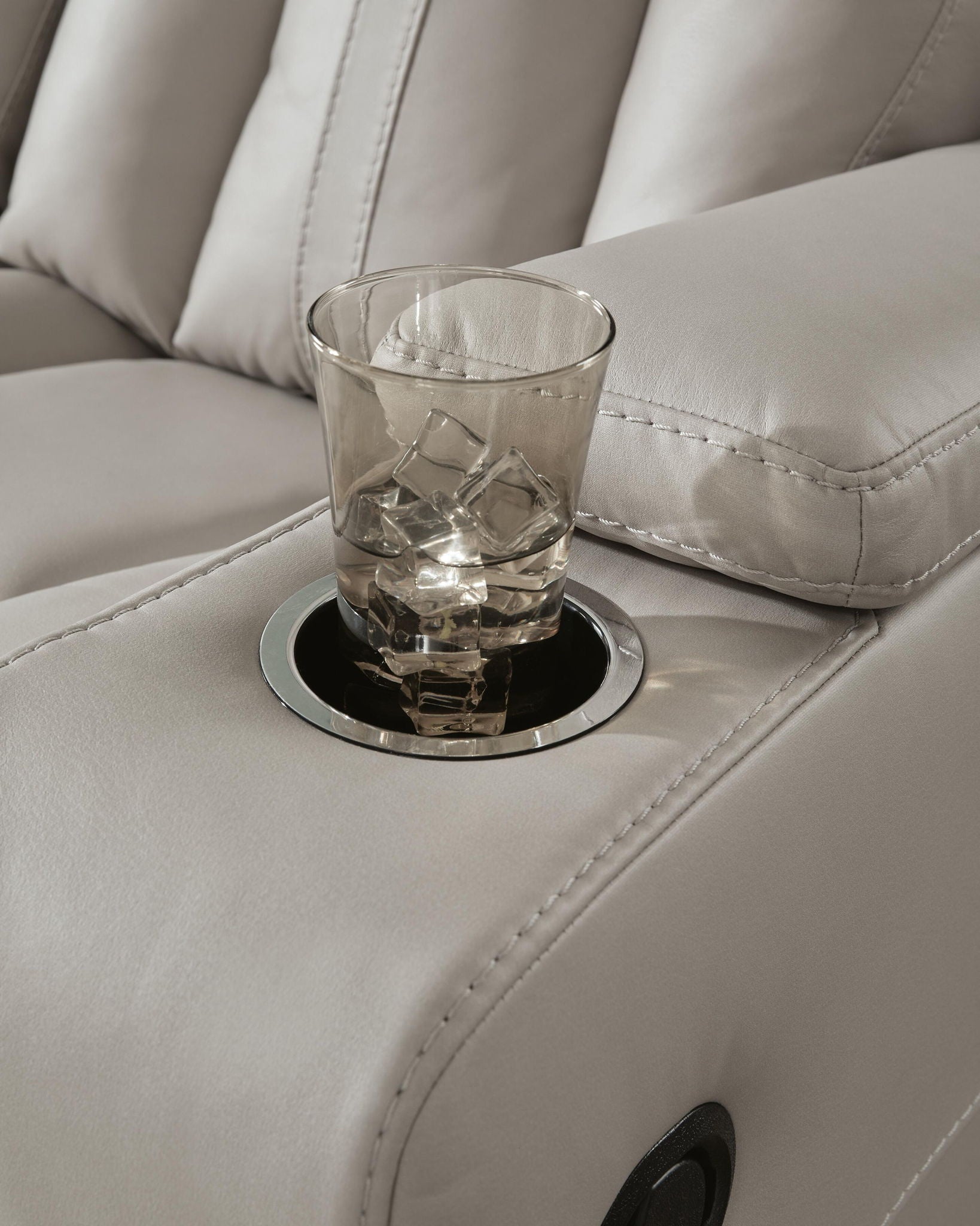 Elevate Edges - Reclining Sofa With Drop Down Table - Coin