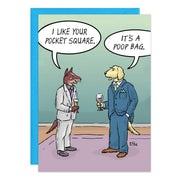 Pocket Square Poop Bag Birthday Card - 9462