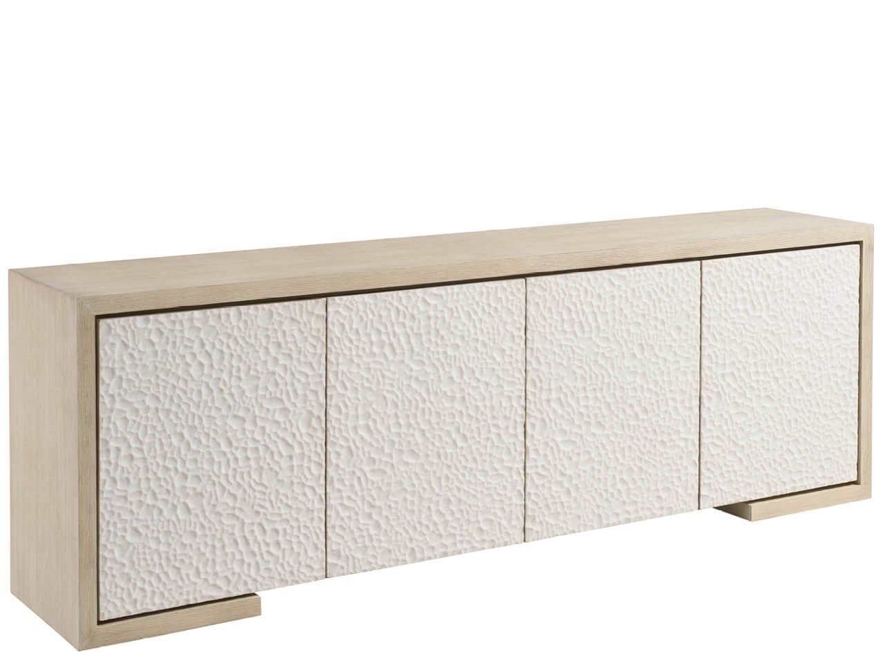 Modern / Mist & Veil - Aurora Credenza - White / Light Brown