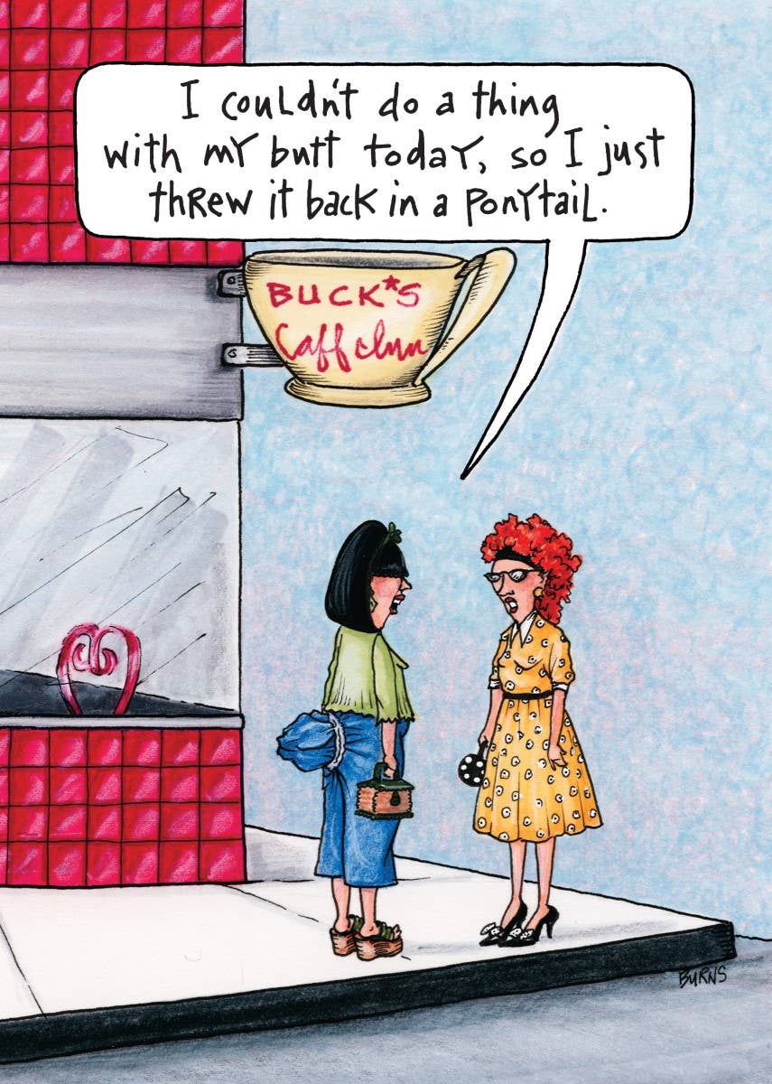 Ponytail Birthday Card - 7423