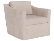 Asher - Slipcover Swivel Chair Outdoor, Special Order - Beige
