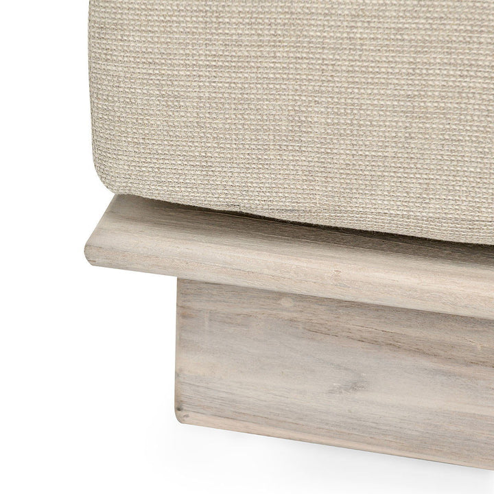 Livia - Teak Outdoor Ottoman - Taupe