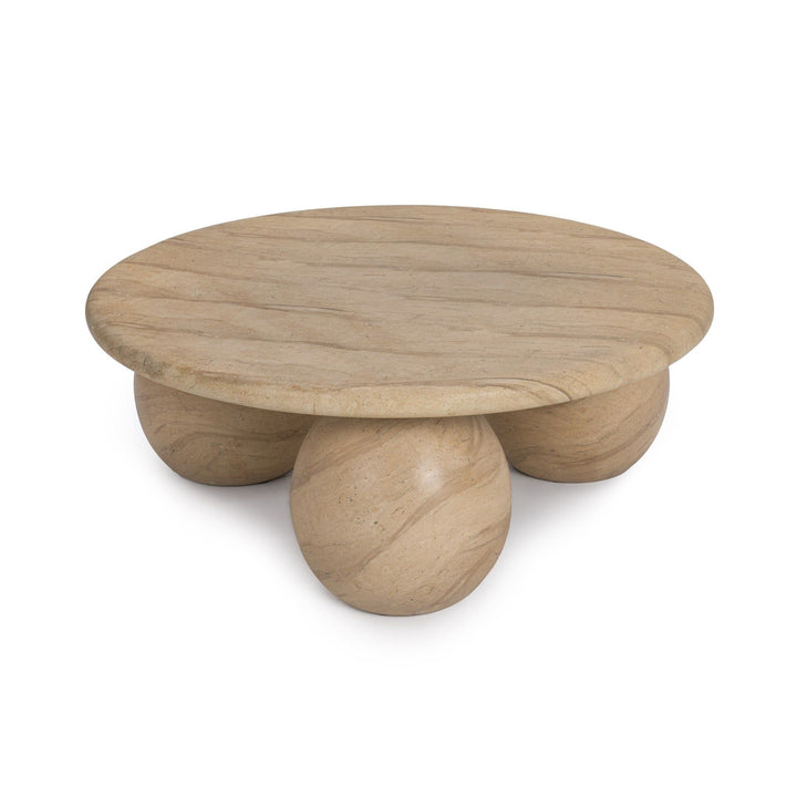 Elaria - Outdoor Round Coffee Table - Beige