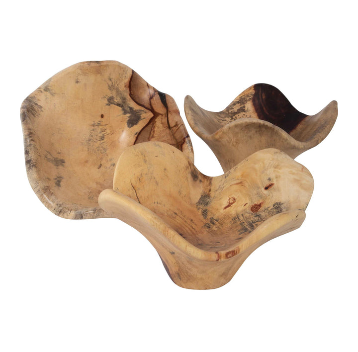 Tamarine - Wood Wall Art (Set of 3) - Light Brown