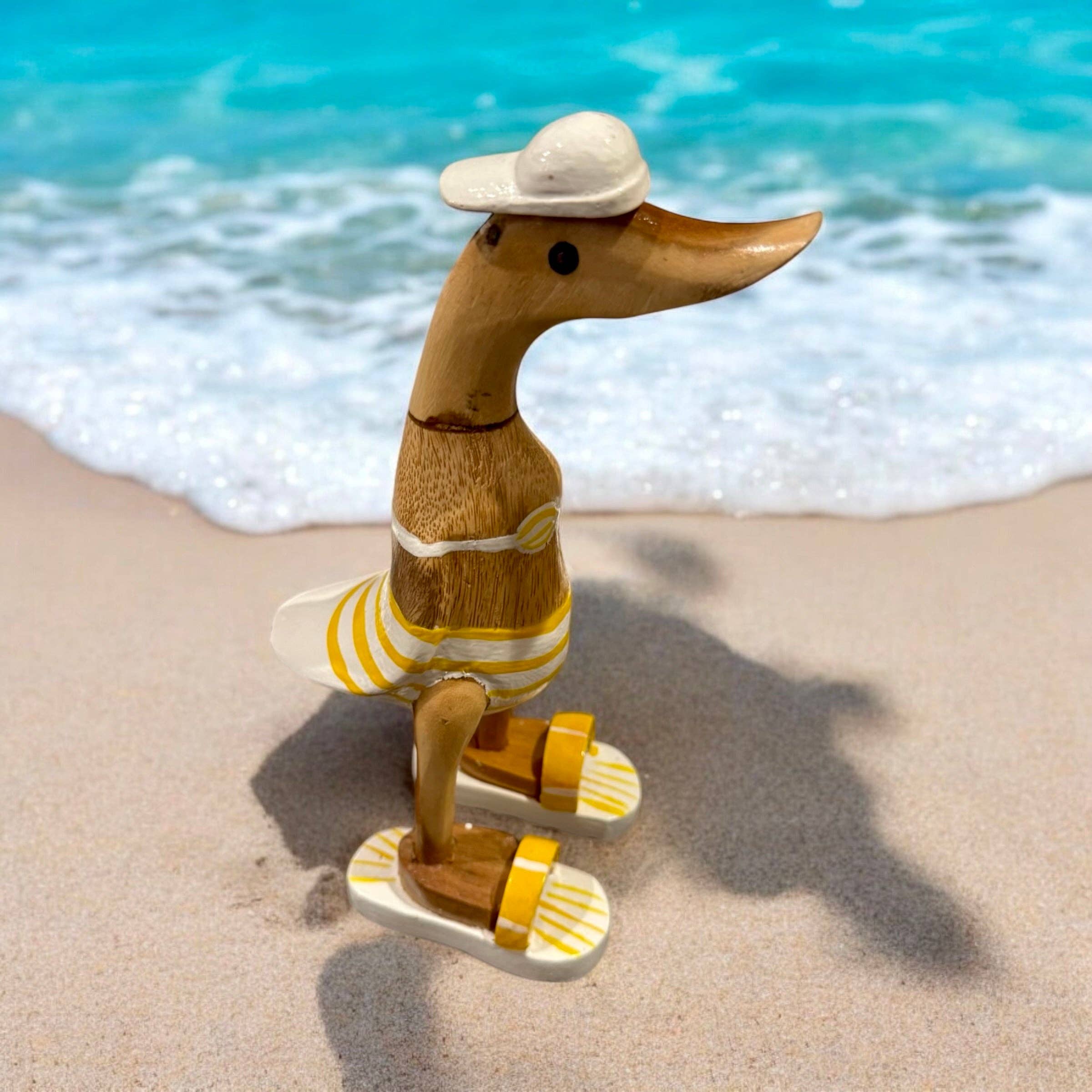 Chunky Boot Ducks - Bikini Flip Flops: Pink
